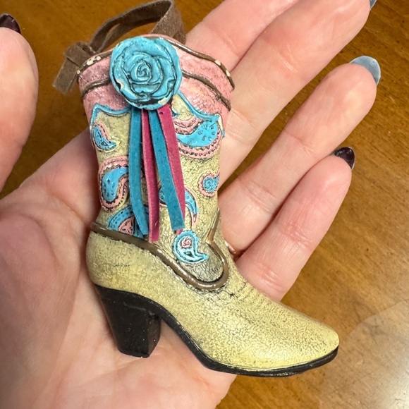 Southwest Cowboy Boot Ornament - Picture 2 of 4